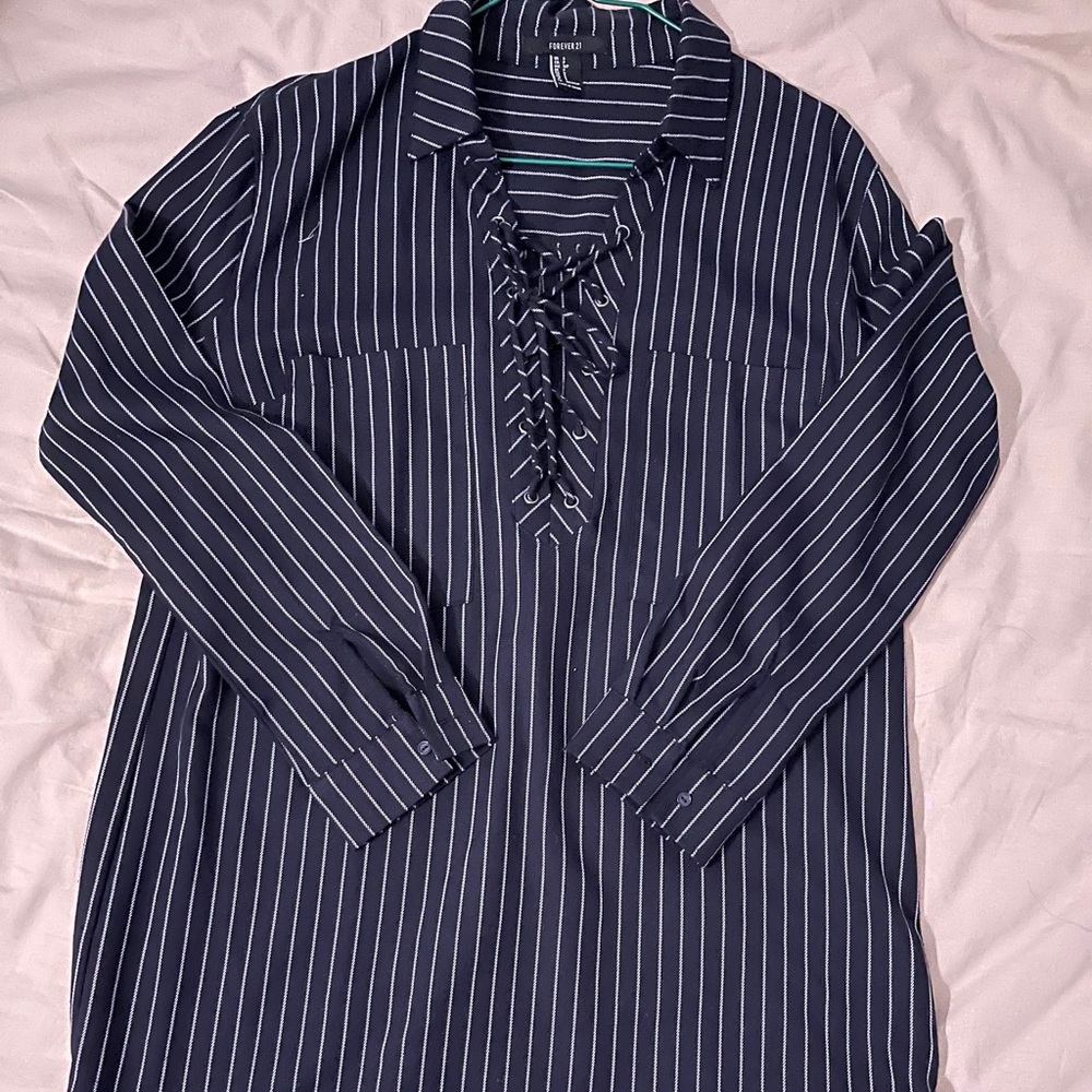 Forever 21 Pinstripe shirt dress